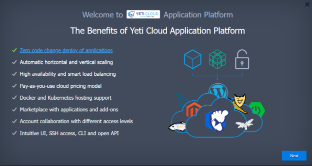 yeti cloud: Deploy Application